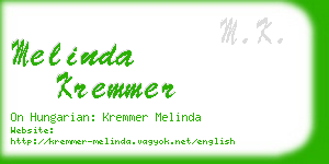 melinda kremmer business card
